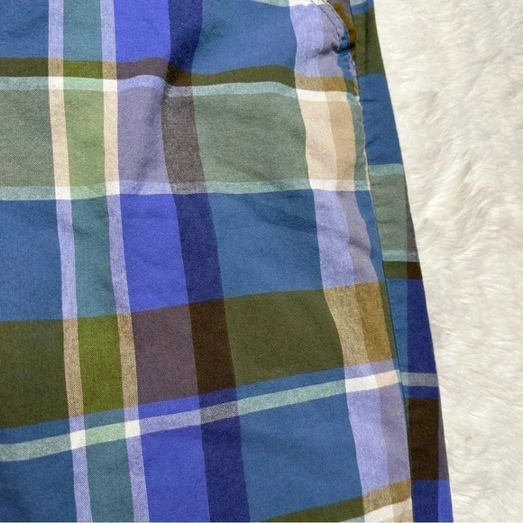 Merona Shorts Blue & Green Plaid Chino Size 6 - Picture 4 of 16